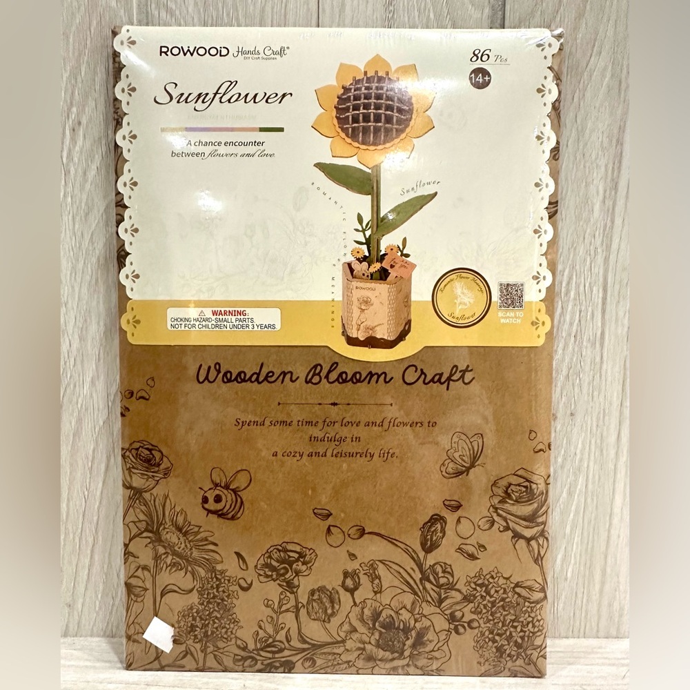 Rowood Sunflower Wooden Bloom Craft Kit